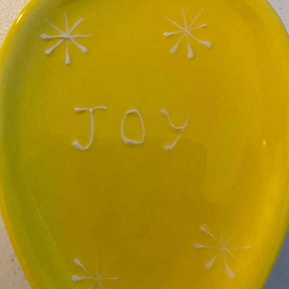 Holiday Christmas JOY tray Knickknack dish trinket tray Christmas candy dish - Picture 4 of 7
